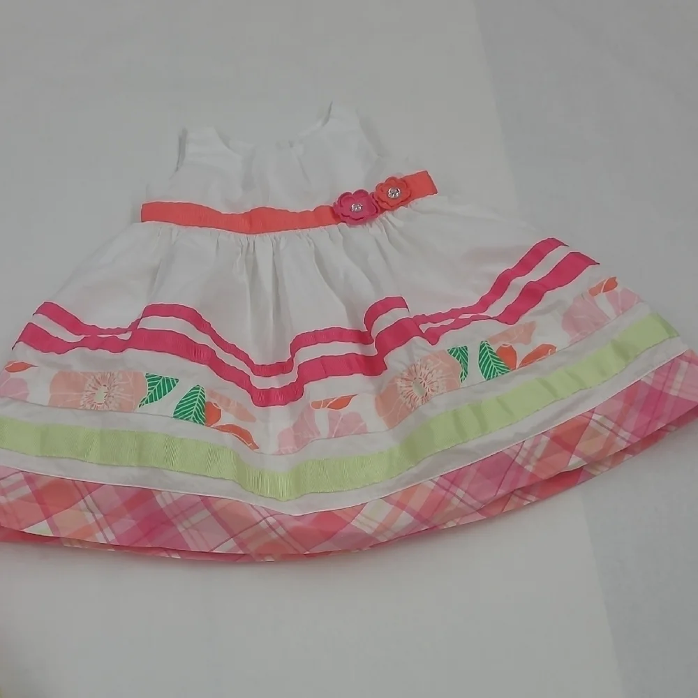 Gymboree Floral and Striped Baby Dress Lot Size 12-18 Months